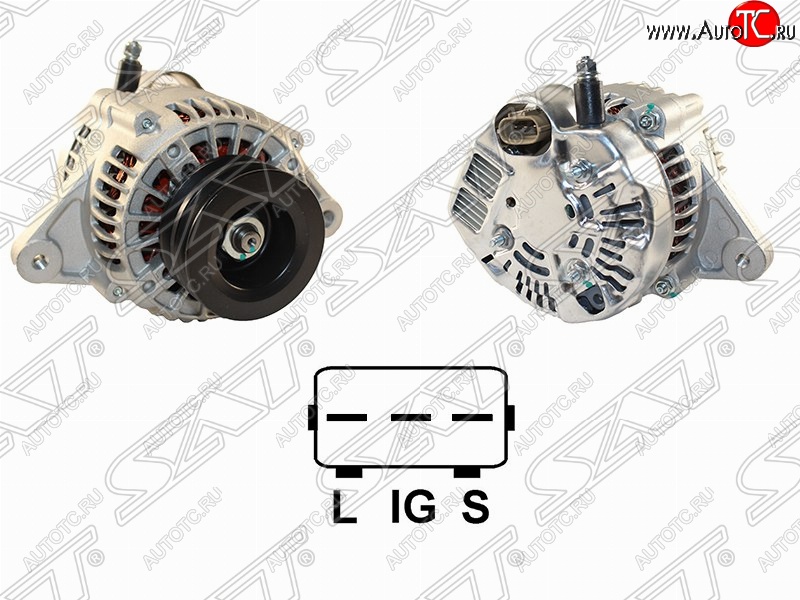 7 649 р. Генератор (80A/ 12V) (1KZ) SAT Toyota Hilux Surf N180 5 дв. дорестайлинг (1995-1998)  с доставкой в г. Кемерово