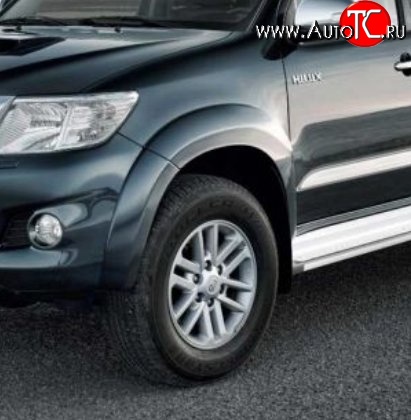 12 599 р. Накладки на колёсные арки Standart Toyota Hilux AN10,AN20 дорестайлинг (2004-2008) (Неокрашенные)  с доставкой в г. Кемерово