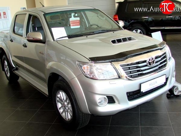 3 299 р. Дефлектор капота NovLine Toyota Hilux AN20,AN30  2-ой рестайлинг (2011-2016)  с доставкой в г. Кемерово