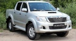 2 349 р. Защитная сетка решетки переднего бампера (рестайлинг) РА Toyota Hilux AN20,AN30  2-ой рестайлинг (2011-2016)  с доставкой в г. Кемерово. Увеличить фотографию 2