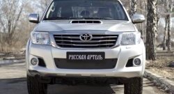 1 059 р. Зимняя заглушка решетки переднего бампера РА Toyota Hilux AN20,AN30  2-ой рестайлинг (2011-2016)  с доставкой в г. Кемерово. Увеличить фотографию 2