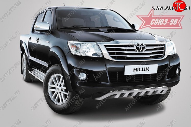 23 399 р. Защита переднего бампера одинарная Souz-96 (d60) Toyota Hilux AN20,AN30  2-ой рестайлинг (2011-2016)  с доставкой в г. Кемерово