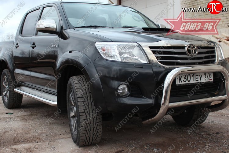 20 429 р. Защита переднего бампера Souz-96 (d76) Toyota Hilux AN20,AN30  2-ой рестайлинг (2011-2016)  с доставкой в г. Кемерово