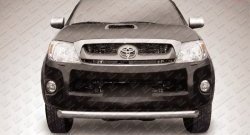 Одинарная защита переднего бампера диаметром 76 мм Slitkoff Toyota Hilux  AN10,AN20 (2008-2011) 1-ый рестайлинг (рестайлинг (с 2011 года))