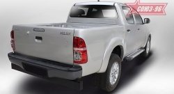 9 899 р. Пороги из алюминиевого профиля Souz-96  Toyota Hilux  AN20,AN30 (2011-2016)  2-ой рестайлинг  с доставкой в г. Кемерово. Увеличить фотографию 2