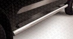 Защита порогов из круглой трубы диаметром 76 мм Slitkoff Toyota Hilux AN10,AN20 дорестайлинг (2004-2008) (дорестайлинг)