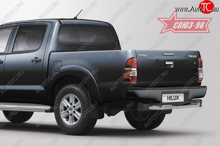 14 129 р. Защита заднего бампера с проступью 2-й рестайлинг Souz-96 (d76)  Toyota Hilux  AN10,AN20 (2008-2011) 1-ый рестайлинг  с доставкой в г. Кемерово