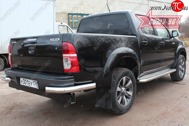 13 859 р. Защита заднего бампера из боковых уголков Souz-96 (d76)  Toyota Hilux  AN10,AN20 (2008-2011) 1-ый рестайлинг  с доставкой в г. Кемерово