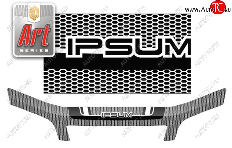 2 559 р. Дефлектор капота (M10G-M15G) CA-Plastiс  Toyota Ipsum  SXM10 (1995-1998) дорестайлинг (Серия Art черная)  с доставкой в г. Кемерово