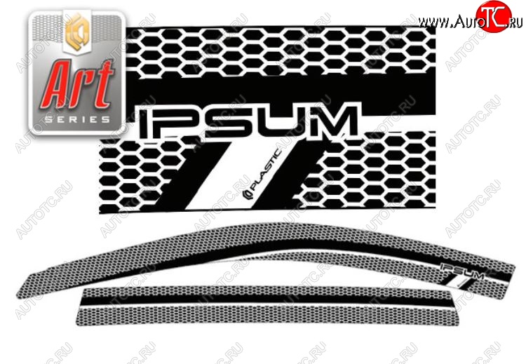 3 089 р. Дефлектора окон (M10G-M15G) CA-Plastic Toyota Ipsum SXM10 дорестайлинг (1995-1998) (Серия Art графит, Без хром.молдинга, Крепление только на скотч)  с доставкой в г. Кемерово