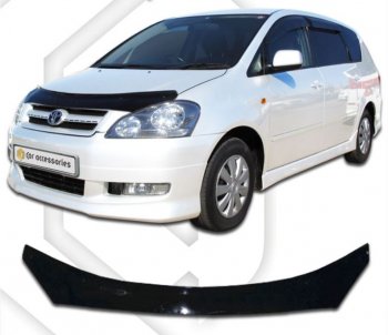2 479 р. Дефлектор капота CA-Plastiс  Toyota Ipsum  ACM20 (2001-2003) дорестайлинг (серия Classic черный, Без надписи)  с доставкой в г. Кемерово. Увеличить фотографию 2