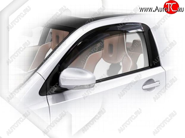 1 999 р. Дефлектора окон CA-Plastic  Toyota IQ (2008-2016) (Classic полупрозрачный, Без хром.молдинга)  с доставкой в г. Кемерово