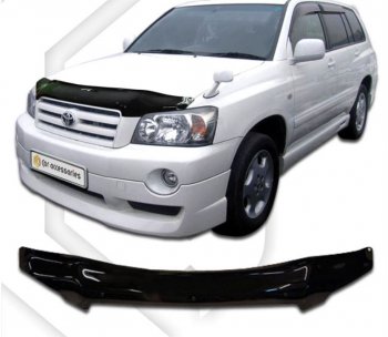 2 399 р. Дефлектор капота CA-Plastiс  Toyota Kluger  XU20 (2003-2007) рестайлинг (серия Classic черный, Без надписи)  с доставкой в г. Кемерово. Увеличить фотографию 2
