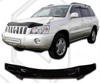 2 199 р. Дефлектор капота CA-Plastiс  Toyota Kluger  XU20 (2000-2003) дорестайлинг (серия Classic черный, Без надписи)  с доставкой в г. Кемерово. Увеличить фотографию 2