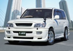 18 749 р. Накладка на передний бампер JAOS Toyota Land Cruiser 100 дорестайлинг (1998-2002) (Неокрашенная)  с доставкой в г. Кемерово. Увеличить фотографию 2