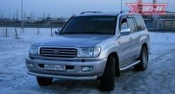 Защита переднего бампера одинарная Souz-96 (d76) Toyota Land Cruiser 100 2-ой рестайлинг (2005-2007)