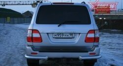 12 419 р. Защита заднего бампера из боковых уголков Souz-96 (d76)  Toyota Land Cruiser  100 (1998-2007) дорестайлинг, 1-ый рестайлинг, 2-ой рестайлинг  с доставкой в г. Кемерово. Увеличить фотографию 2
