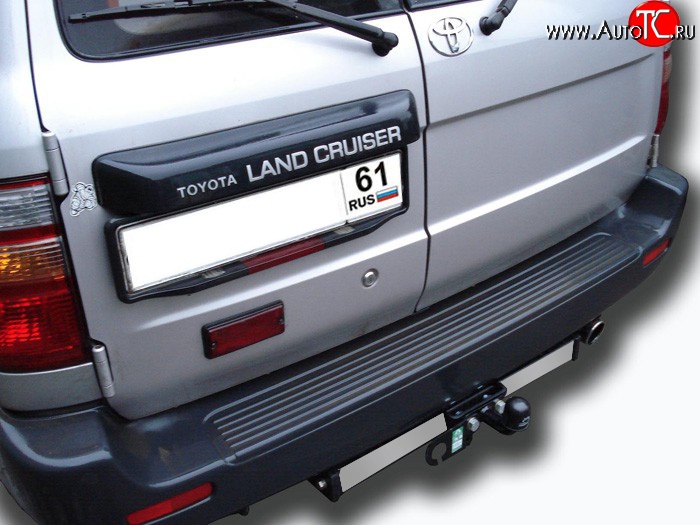 10 099 р. Фаркоп Лидер Плюс (с нержавеющей пластиной).  Toyota Land Cruiser  J105 (1998-2007) (Без электропакета)  с доставкой в г. Кемерово