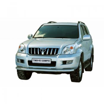 Защита переднего бампера ТехноСфера (Техно Сфера) (нержавейка, d63.5 mm) Toyota Land Cruiser Prado  J120 (2002-2009)