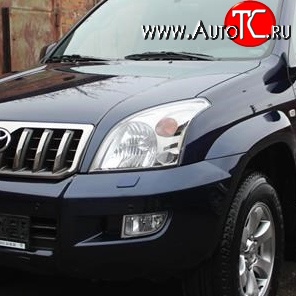 1 529 р. Прозрачная защита передних фар Novline Toyota Land Cruiser Prado J120 (2002-2009)  с доставкой в г. Кемерово
