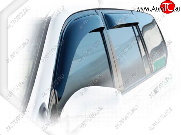 2 079 р. Дефлектора окон (J120-J125) CA-Plastic Toyota Land Cruiser Prado J120 (2002-2009) (Classic полупрозрачный, Без хром.молдинга, Крепление только на скотч)  с доставкой в г. Кемерово