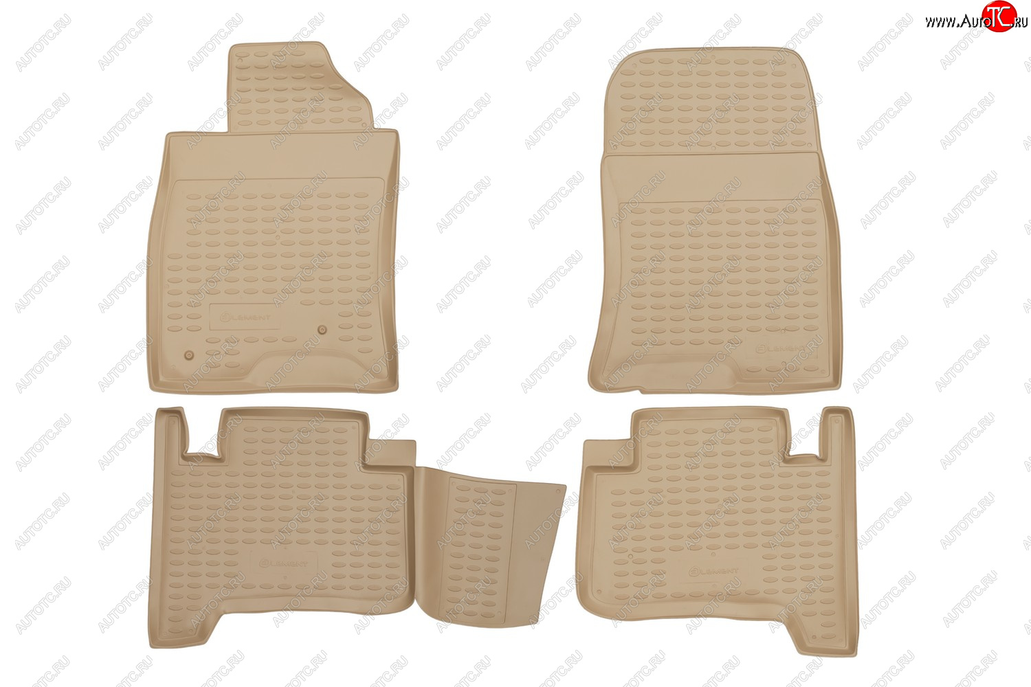 6 899 р. Коврики в салон Element (полиуретан)  Toyota Land Cruiser Prado  J120 (2002-2009) (Бежевые)  с доставкой в г. Кемерово