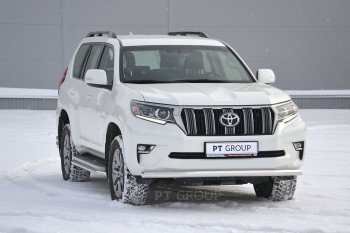 Защита переднего бампера одинарная из трубы d63 мм Petroil Tuning Toyota (Тойота) Land Cruiser Prado (Лэнд)  J150 (2017-2020) J150 2-ой рестайлинг ()