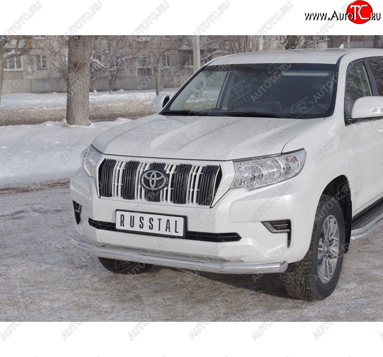 18 999 р. Одинарная защита переднего бампера диаметром 76 мм  Toyota Land Cruiser Prado  J150 (2017-2020) 2-ой рестайлинг  с доставкой в г. Кемерово
