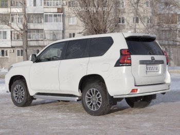 20 349 р. Защита заднего бампера (Ø63 мм, нержавейка) SLITKOFF  Toyota Land Cruiser Prado  J150 (2017-2020) 2-ой рестайлинг  с доставкой в г. Кемерово. Увеличить фотографию 3