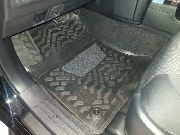 1 989 р. Комплект ковриков в салон Aileron 3D (с подпятником)  Toyota Land Cruiser Prado  J150 (2017-2020) 2-ой рестайлинг  с доставкой в г. Кемерово. Увеличить фотографию 2