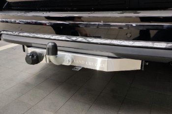 Фаркоп (тягово-сцепное устройство) TCC Black Onyx Toyota Land Cruiser Prado  J150 (2020-2025) 3-ий рестайлинг (оцинкованный, шар F, надпись Land Cruiser)