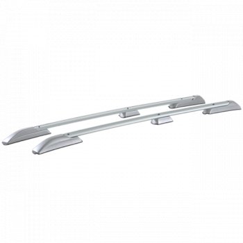 Рейлинги АПС Toyota Land Cruiser Prado  J150 (2009-2025) дорестайлинг, 1-ый рестайлинг, 2-ой рестайлинг, 3-ий рестайлинг (Серебристые, без поперечин)