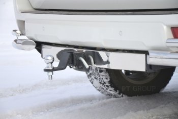 18 929 р. Фаркоп PT GROUP /съемный квадрат/ с НЕРЖ накладкой TOYOTA LC 200 2007-/ LEXUS LX 2016-2021   Lexus GX460  J150 (2009-2013), Toyota Land Cruiser Prado  J150 (2009-2020)  с доставкой в г. Кемерово. Увеличить фотографию 2