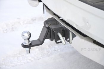 18 929 р. Фаркоп PT GROUP /съемный квадрат/ с НЕРЖ накладкой TOYOTA LC 200 2007-/ LEXUS LX 2016-2021   Lexus GX460  J150 (2009-2013), Toyota Land Cruiser Prado  J150 (2009-2020)  с доставкой в г. Кемерово. Увеличить фотографию 3