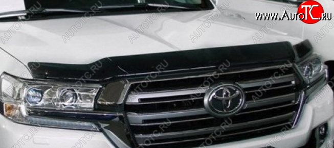 3 689 р. Дефлектор капота NovLine-Autofamily (рестайлинг)  Toyota Land Cruiser  200 (2012-2015) 1-ый рестайлинг  с доставкой в г. Кемерово