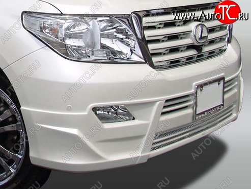23 249 р. Накладка на передний бампер Branew Toyota Land Cruiser 200 1-ый рестайлинг (2012-2015) (Неокрашенная)  с доставкой в г. Кемерово