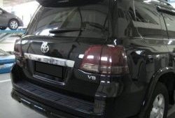 23 249 р. Накладка на задний бампер Branew Toyota Land Cruiser 200 1-ый рестайлинг (2012-2015) (Неокрашенная)  с доставкой в г. Кемерово. Увеличить фотографию 2
