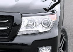 2 749 р. Реснички на фары JAOS Toyota Land Cruiser 200 1-ый рестайлинг (2012-2015) (Неокрашенные)  с доставкой в г. Кемерово. Увеличить фотографию 2