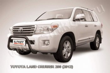 20 599 р. Кенгурятник d76 низкий мини  Toyota Land Cruiser  200 (2012-2015) 1-ый рестайлинг (Цвет: серебристый)  с доставкой в г. Кемерово. Увеличить фотографию 1