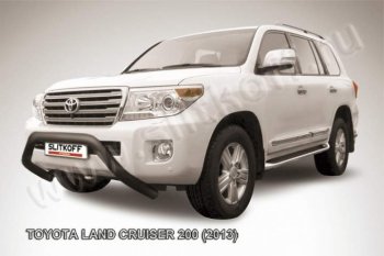 Кенгурятник d76 низкий широкий мини Toyota Land Cruiser  200 (2012-2015) 1-ый рестайлинг
