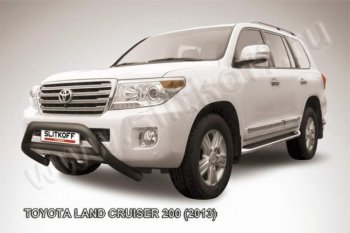 24 999 р. Кенгурятник d76 низкий широкий с перемычкой  Toyota Land Cruiser  200 (2012-2015) 1-ый рестайлинг (Цвет: серебристый)  с доставкой в г. Кемерово. Увеличить фотографию 1