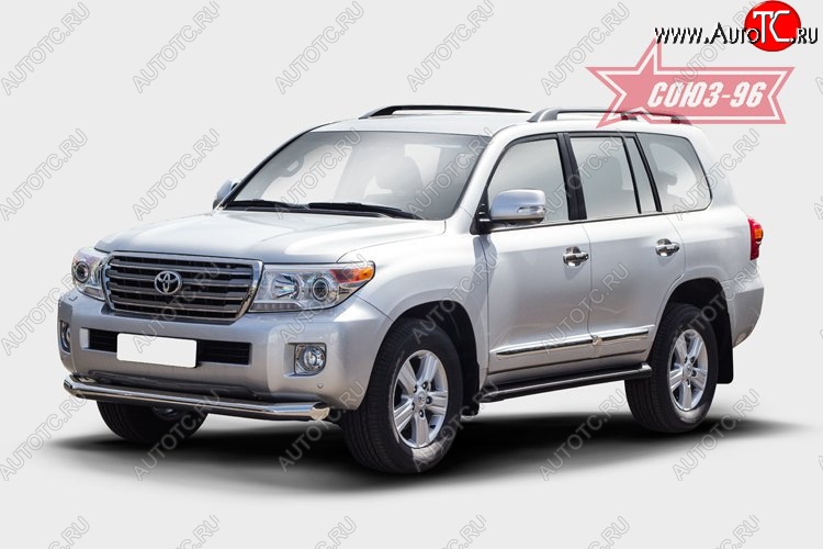1 169 р. Защита переднего бампера одинарная Souz-96 (d89).  Toyota Land Cruiser  200 (2012-2015) 1-ый рестайлинг  с доставкой в г. Кемерово