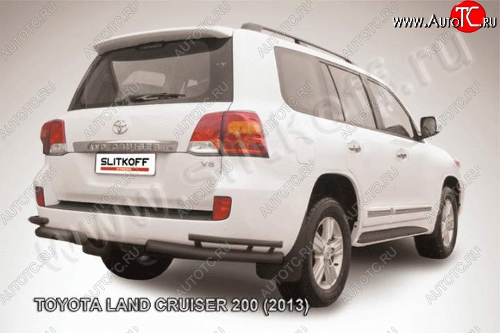 11 999 р. Уголки d76+d42 двойные  Toyota Land Cruiser  200 (2012-2015) 1-ый рестайлинг (Цвет: серебристый)  с доставкой в г. Кемерово