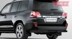 Защита заднего бампера из боковых уголков Souz-96 (d76) Toyota Land Cruiser 200 1-ый рестайлинг (2012-2015)