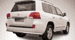 Защита заднего бампера Slitkoff (Ø 76 мм) Toyota Land Cruiser  200 (2012-2015) 1-ый рестайлинг (Нержавеющая сталь)