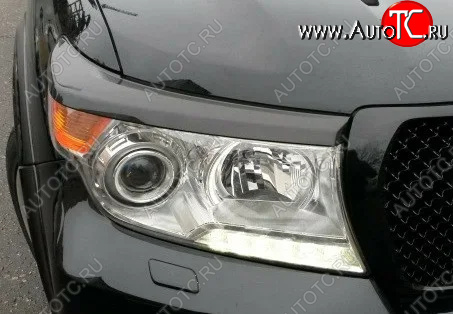 889 р. Реснички на фары KURAJ  Toyota Land Cruiser  200 (2007-2015) дорестайлинг, 1-ый рестайлинг (Неокрашенные)  с доставкой в г. Кемерово