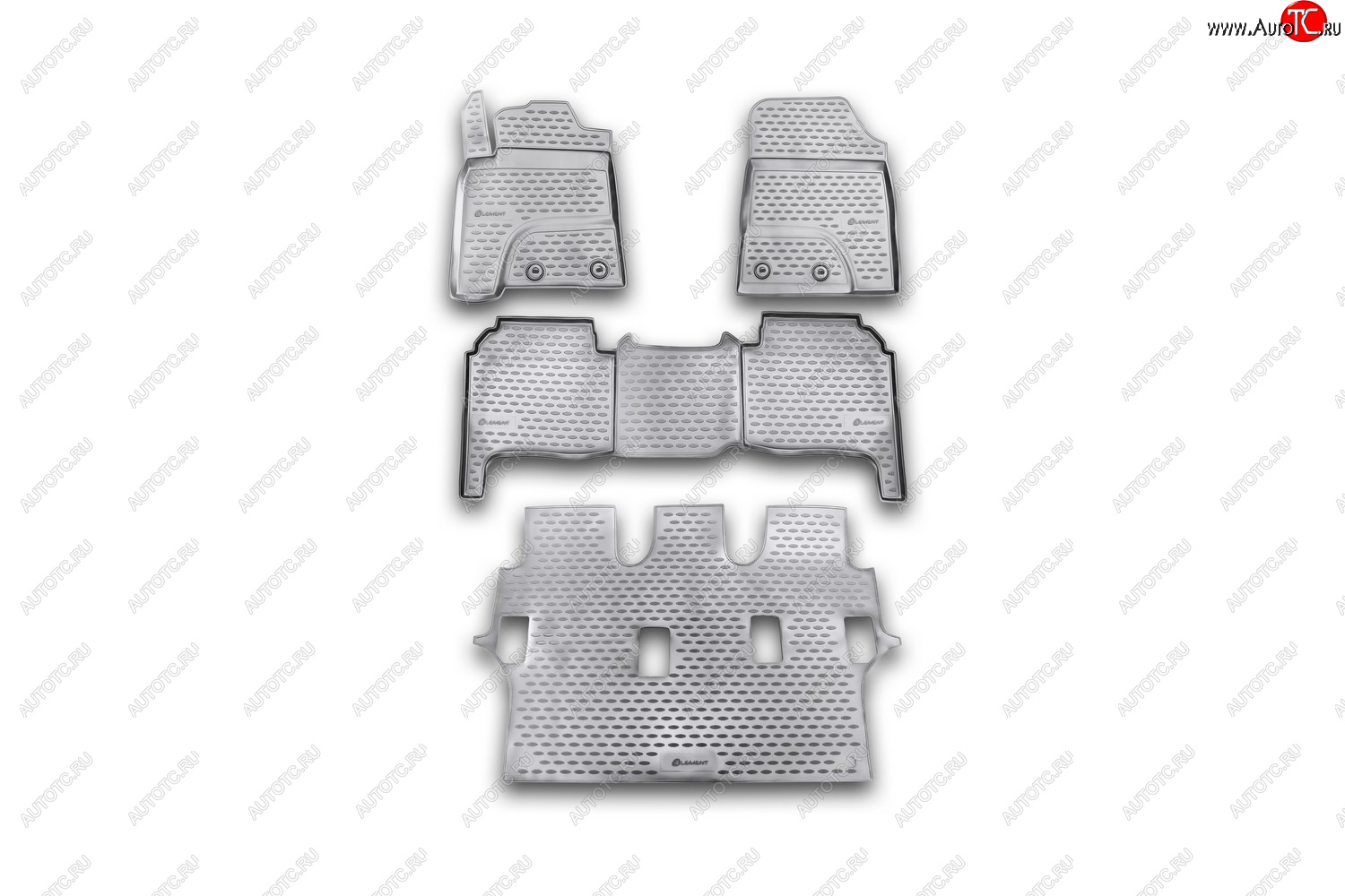 3 499 р. Коврики в салон Element 4 шт. (полиуретан) Toyota Land Cruiser 200 1-ый рестайлинг (2012-2015) (Черный)  с доставкой в г. Кемерово