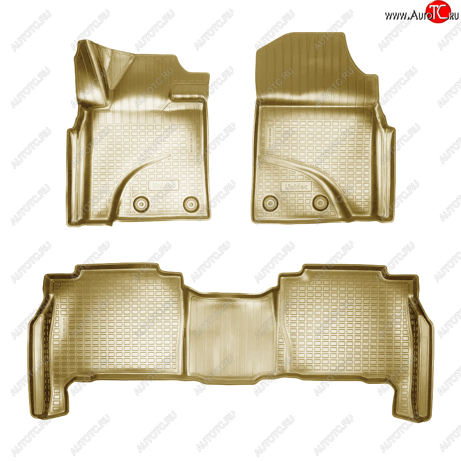 4 299 р. Коврики салона Norplast Unidec  Toyota Land Cruiser  200 (2012-2021) 1-ый рестайлинг, 2-ой рестайлинг (Бежевый)  с доставкой в г. Кемерово