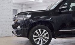 23 899 р. Защита переднего бампера (Ø63 мм с надписью, нержавейка) SLITKOFF  Toyota Land Cruiser  200 (2015-2021) 2-ой рестайлинг  с доставкой в г. Кемерово. Увеличить фотографию 4