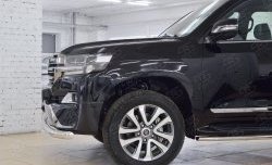 19 449 р. Защита переднего бампера из трубы диаметром 76 мм SLITKOFF (длинная)  Toyota Land Cruiser  200 (2015-2021) 2-ой рестайлинг  с доставкой в г. Кемерово. Увеличить фотографию 4